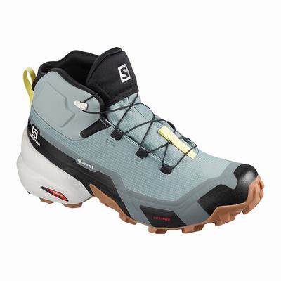 Női Salomon CROSS HIKE MID GORE-TEX Túrabakancs SA5702348 Zöld